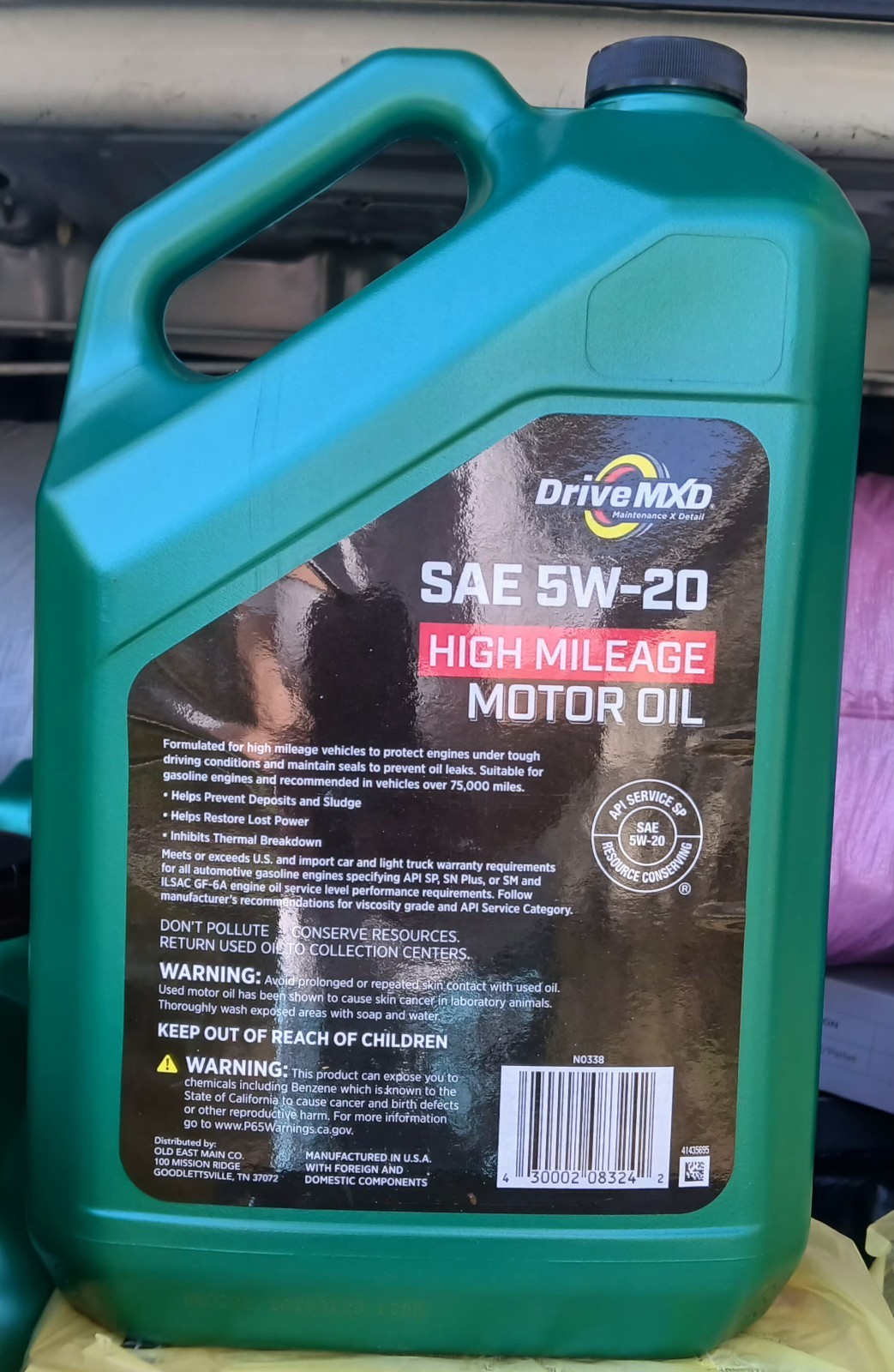 Drive MXD SAE 5W-20 High mileage moto oil-5 quarts