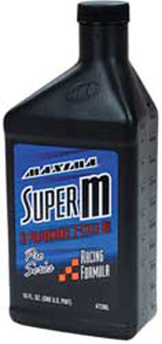 SUPER M Semi-Synthetic Blend Ester Based Smokeless 2-Stroke 2T Engine Oil 16oz