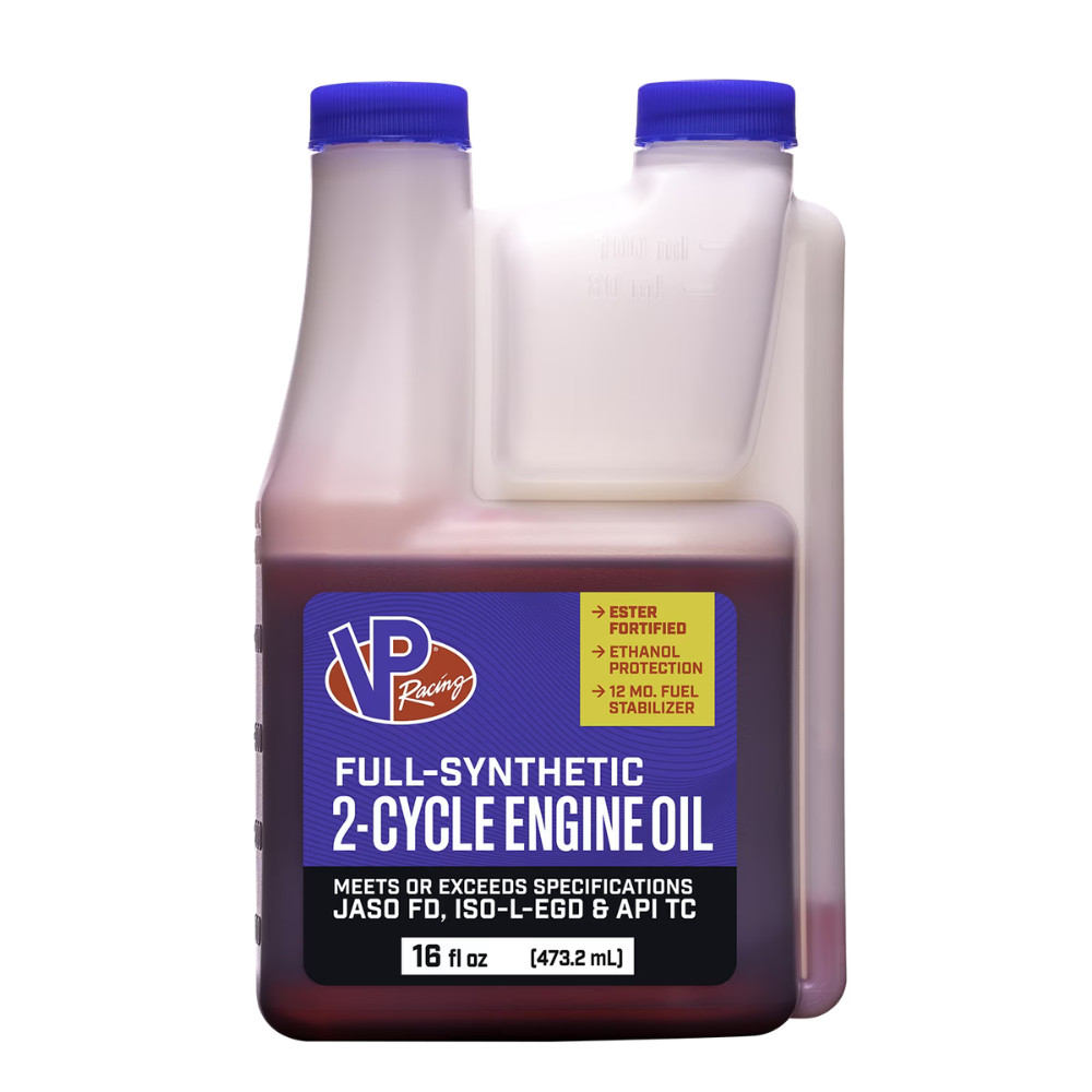 VP Racing 2-Cycle Full Synthetic Small Engine Oil, 16 oz, 4 Pack For Lawn Mower