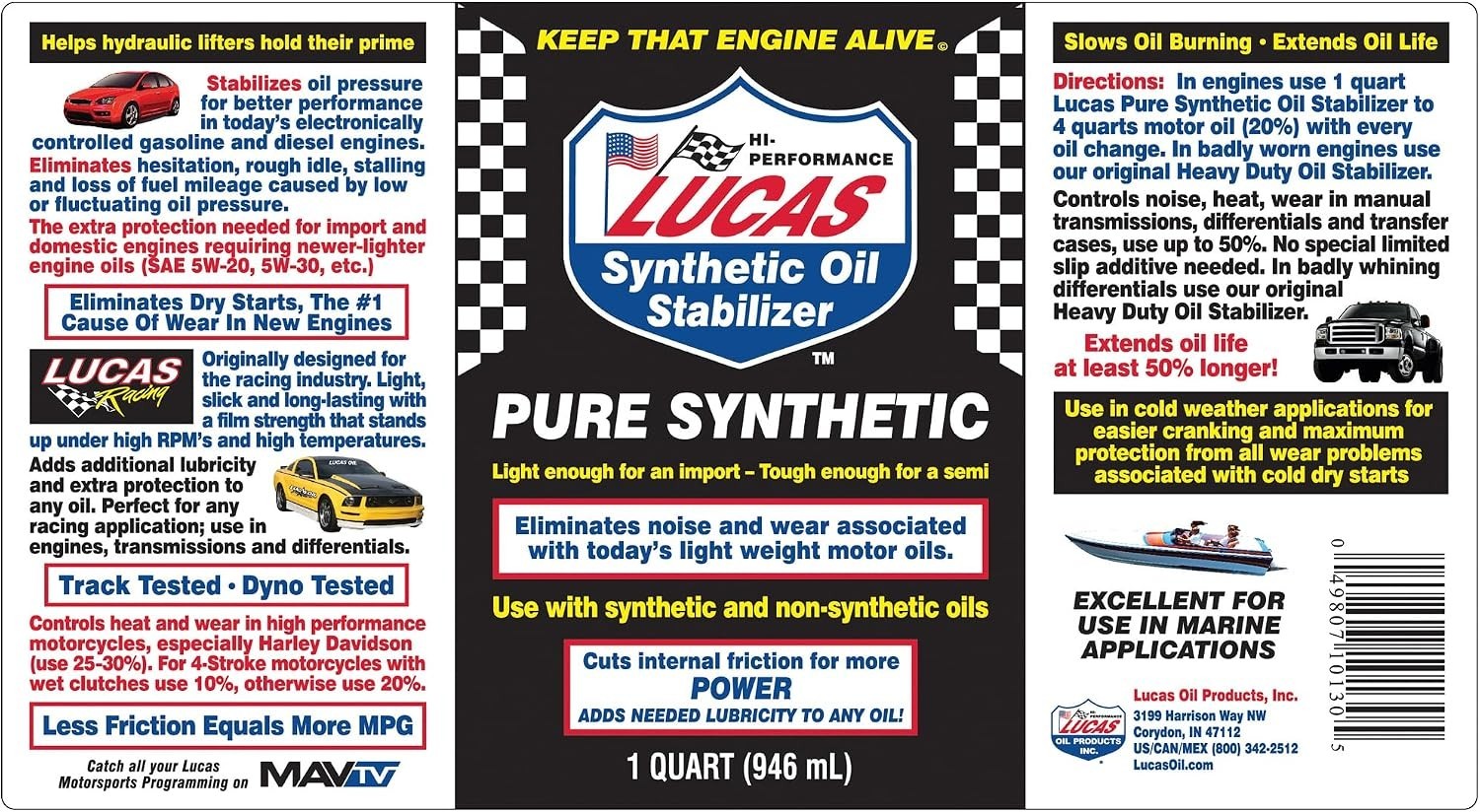 10130 Pure Synthetic Oil Stabilizer – 1 Quart