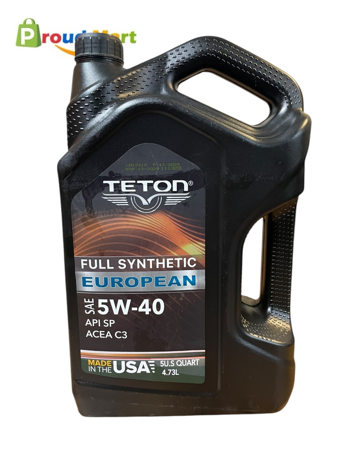 Teton 5W-40 Full Synthetic European Motor Oil 5 Quarts Made in USA