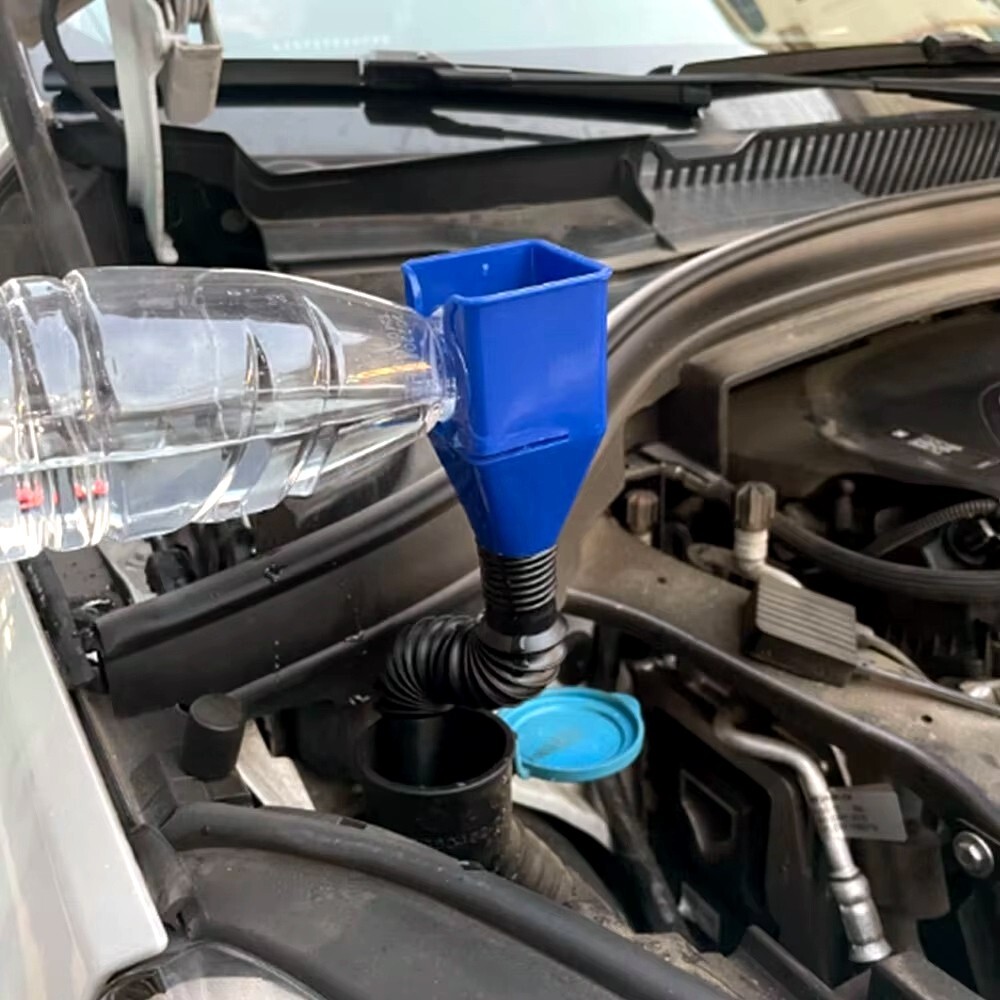 Flexible Snap Funnel Adapter Multi-Purpose Spill Free Oil, Gas, Coolant Draining