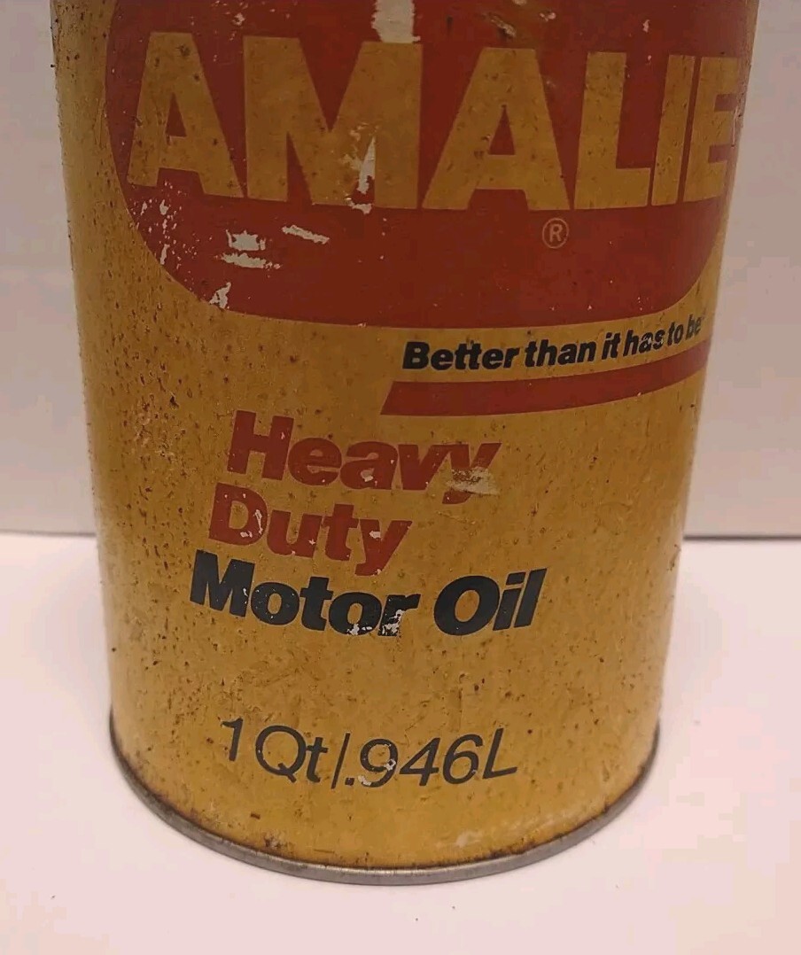 VINTAGE AMALIE HEAVY DUTY MOTOR OIL 1 QUART (FULL CAN)
