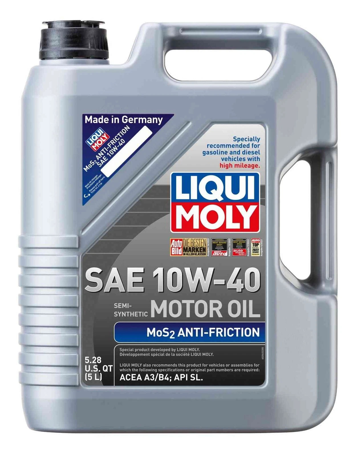 Liqui Moly 10W-40 MoS2 Anti-Friction – 5L Motor Oil