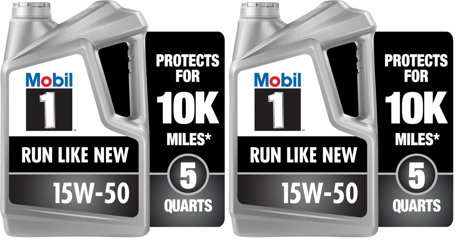 Mobil 1 Advanced Full Synthetic Motor Oil 15W-50, 5 Quart (Pack of 2)