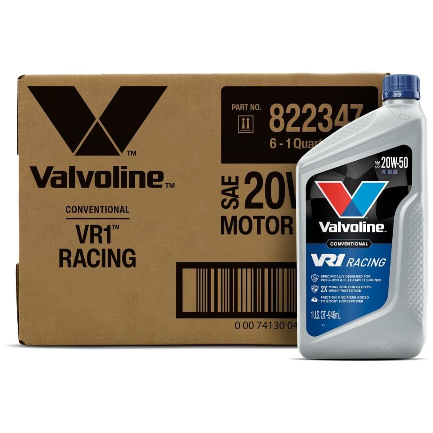 VR1 Racing Oil 20W-50 Motor Oil Case of 6