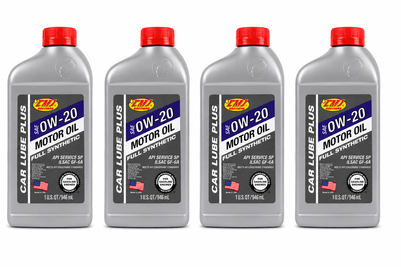 4 Pack – 0W-20 CMJ Brothers Full Synthetic 0W-20 Motor Oil