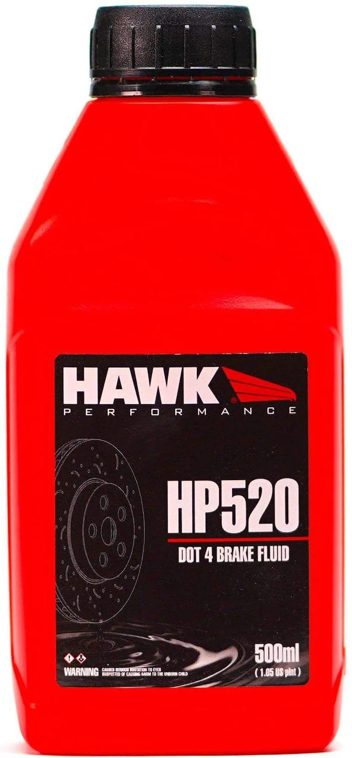 Hawk HP520 High-Performance Brake Fluid DOT 4 High Temp 500 degrees Faranheight