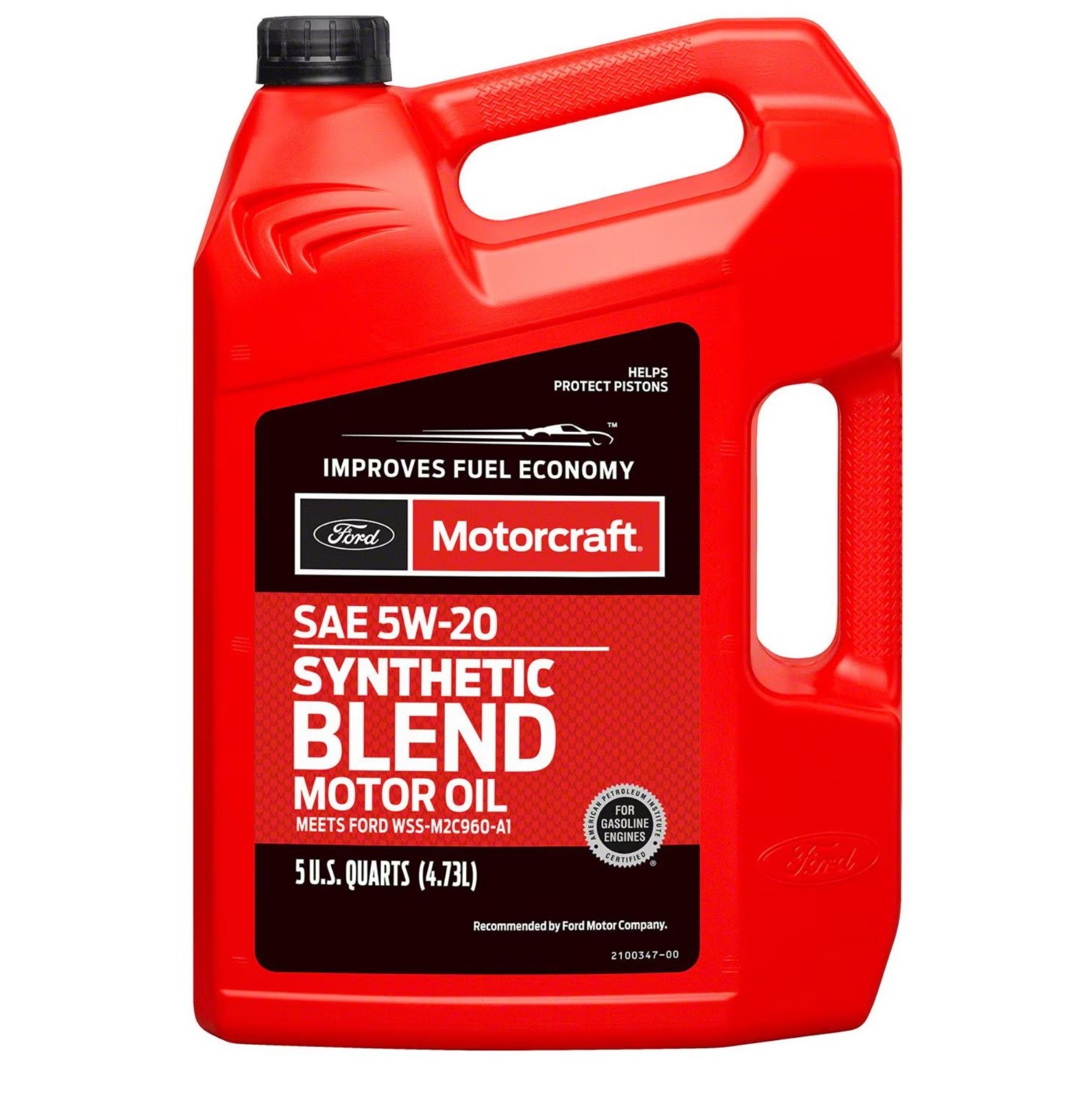 2 Pack Motorcraft Synthetic Blend 5W-20 Motor Oil 5 Quart