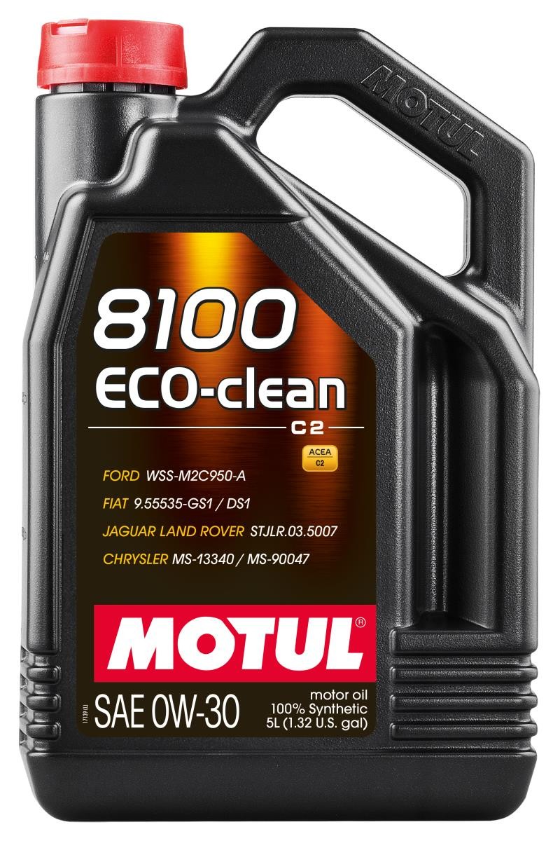 Motul 5L Synthetic Engine Oil 8100 0W30 4x5L ECO-CLEAN Case of 4 102889