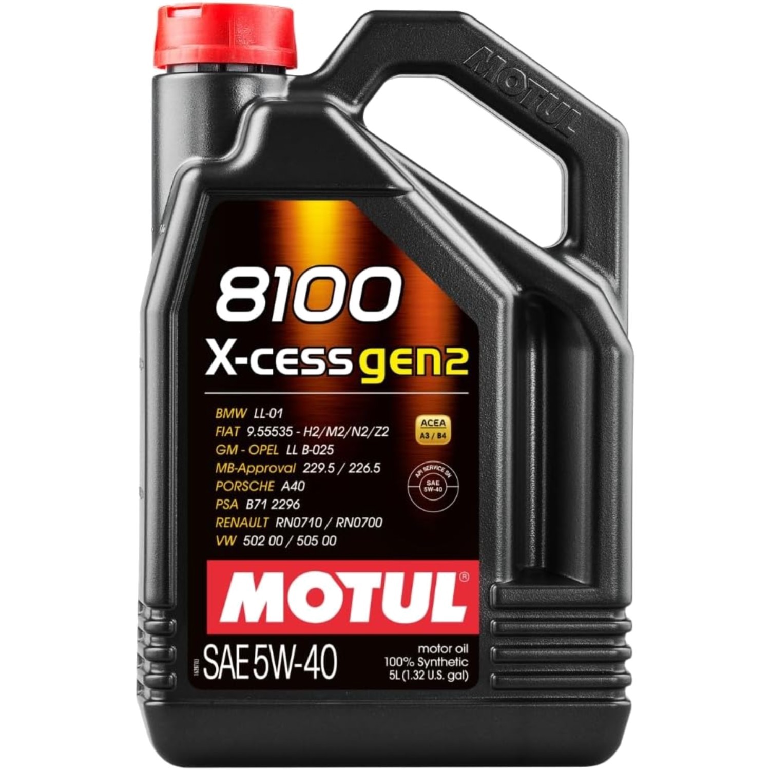 Motor Oil 8100 X-Cess Gen2 5W40 Synthetic 5L Car Engine Oil