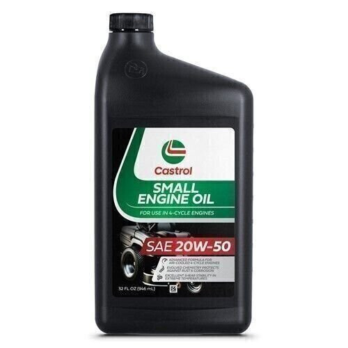 Castrol SAE 20W50 Small Engine Oil For 4-Cycle Air Cooled Engines – 1 Quart
