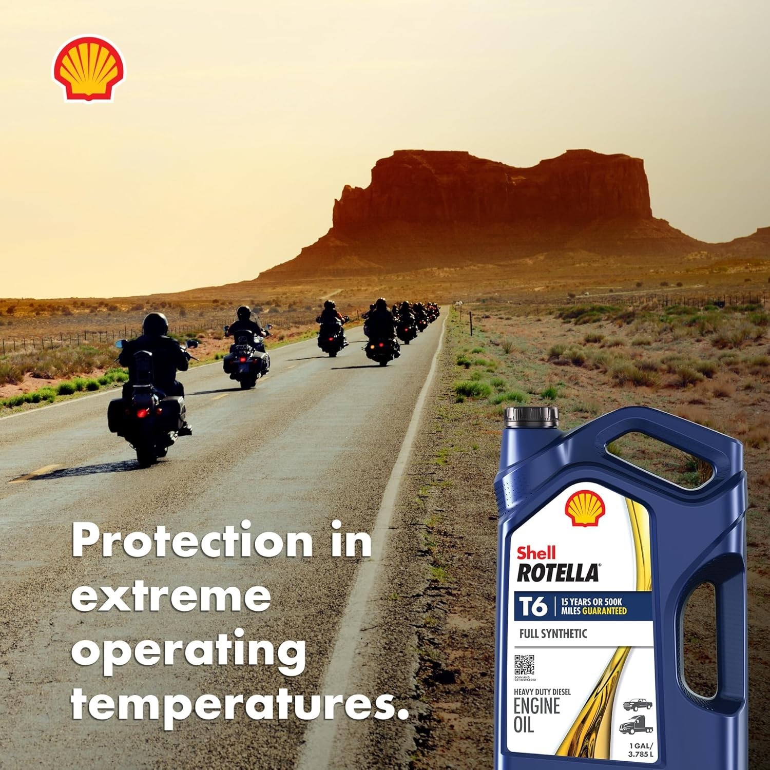 T6 Full Synthetic 15W-40 Diesel Engine Oil, 1 Gallon