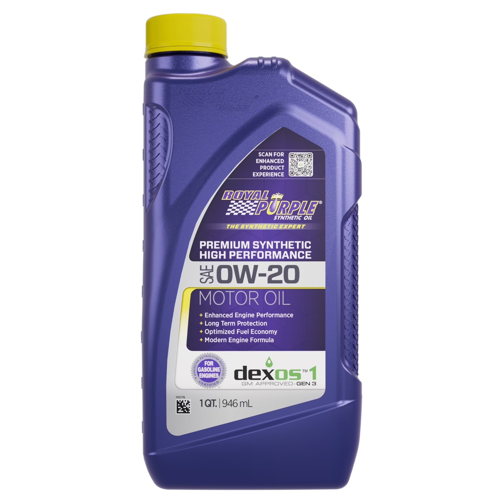 Royal Purple High Performance Motor Oil 0W-20 Premium Synthetic Motor Oil, 1 Qua