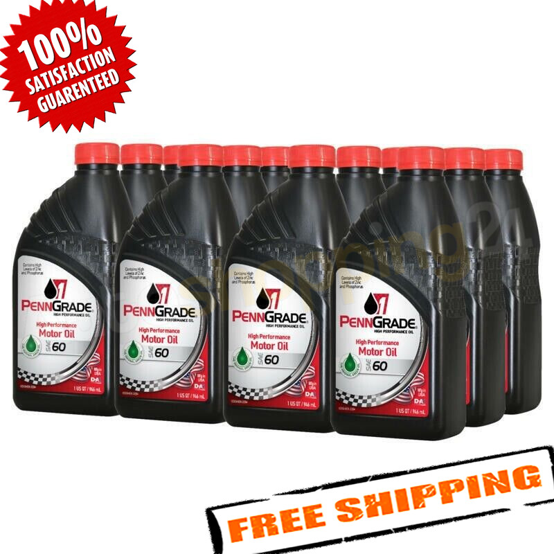 Penngrade 71166 High Performance Motor Oil SAE 60, 1 Quart – Set of 12