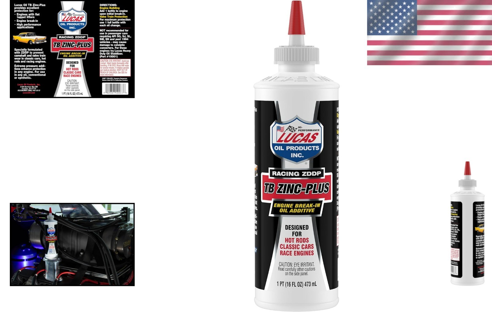 TB Zinc Plus Engine Break-In Oil Additive – 16 Fl Oz for Racing & Protection