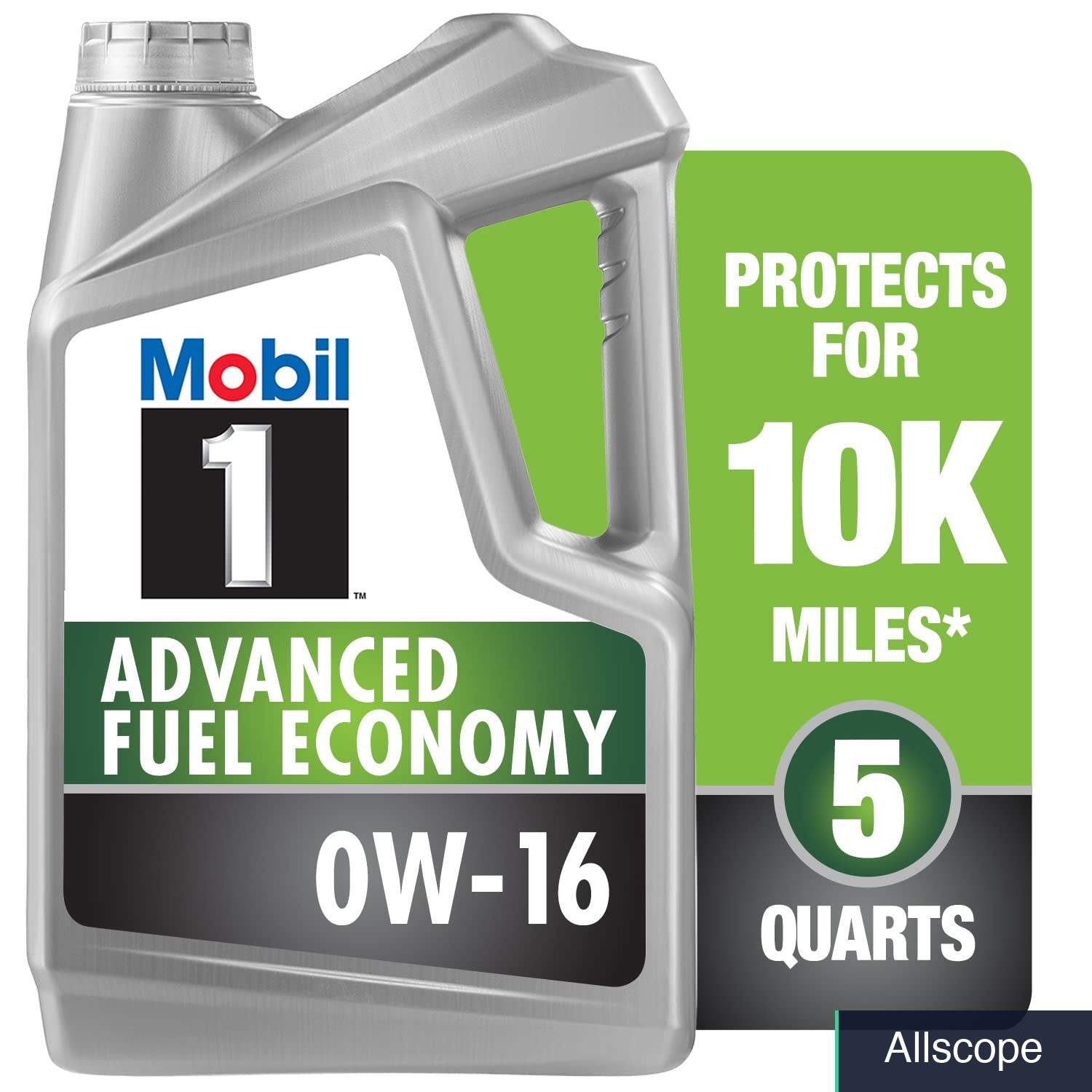 Mobil 1 Advanced Fuel Economy Full Synthetic Motor Oil 0W-16, 5 Quart