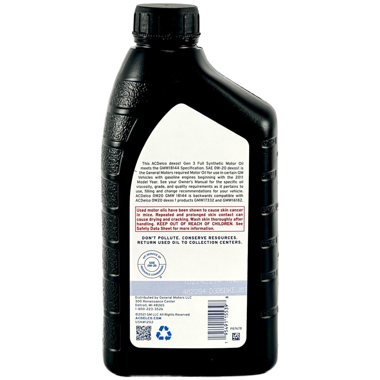AC Delco OW-20 fits 2014-2022 Silverado/Sierra 1500 5.3L Oil Only