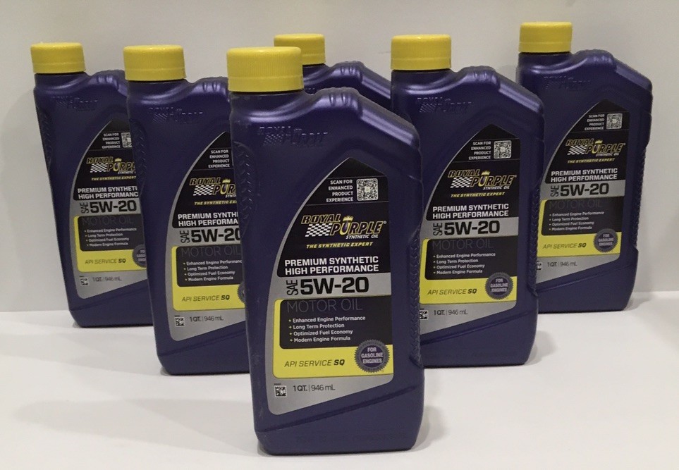 6X SAE 5W-20 High Performance Synthetic Motor Oil NEW AND SEALED