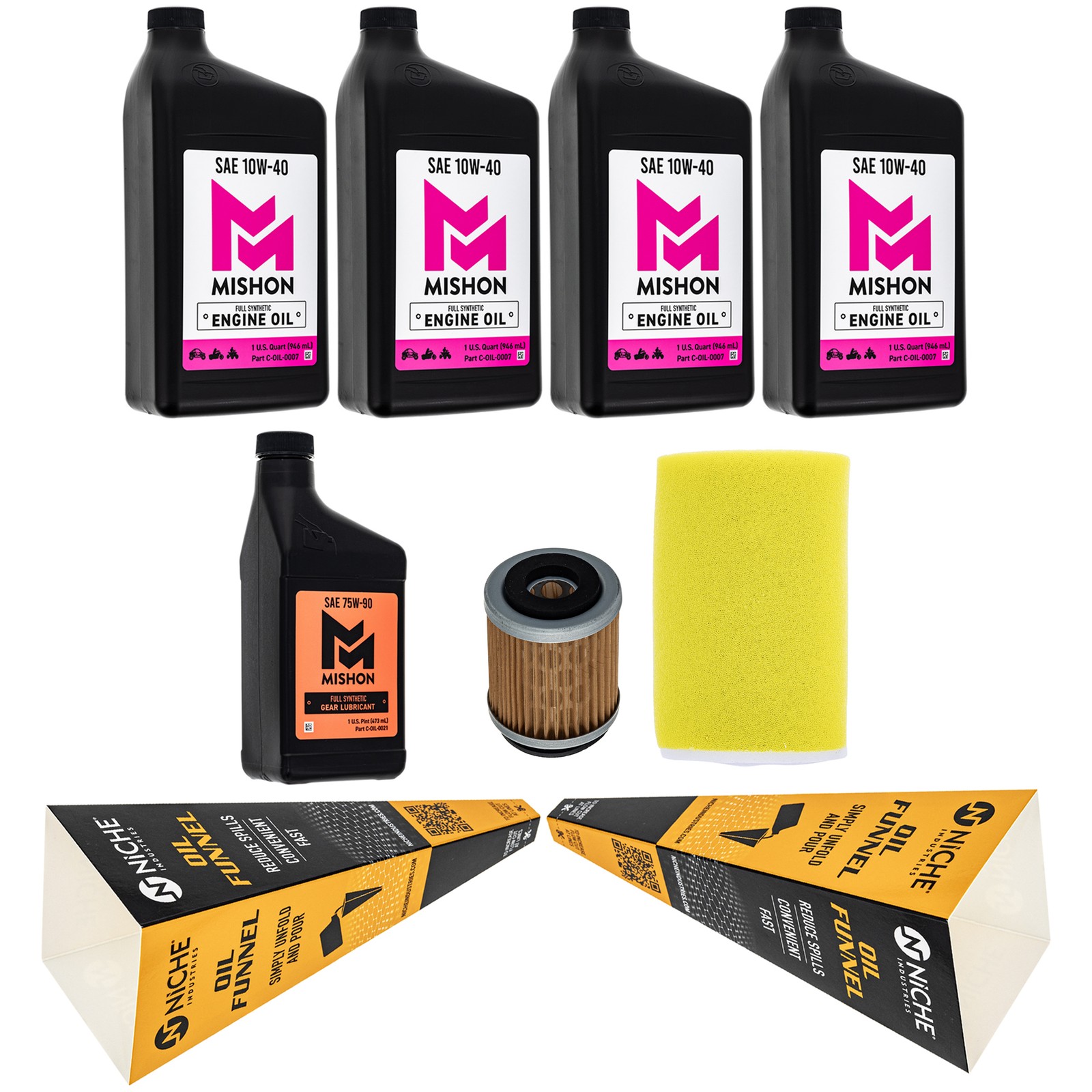MISHON Full Service Oil Change Kit for Yamaha Big Bear 350 Moto 4 1987-1999