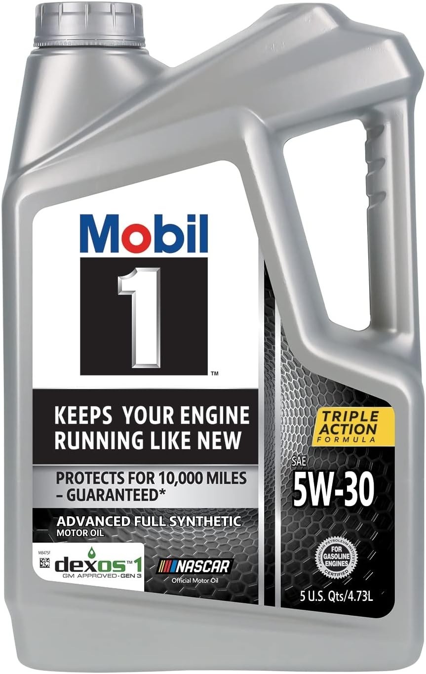 Mobil 1 Full Synthetic Moto…5W-30 Advanced Formula 5 Quart Pack of 2 (a19.5)