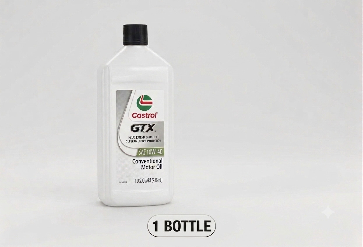 Castrol GTX 10W-40 Conventional Motor Oil 1 Quart Bottle (1 Qt) | 14CD5A