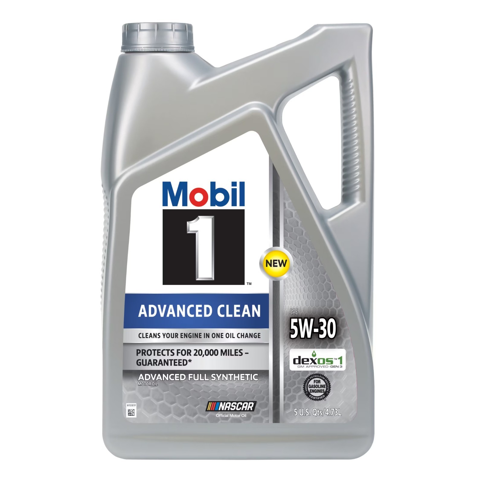 2 Pack Mobil 1 Advanced Clean Full Synthetic Motor Oil 5W-30, 5 Quarts