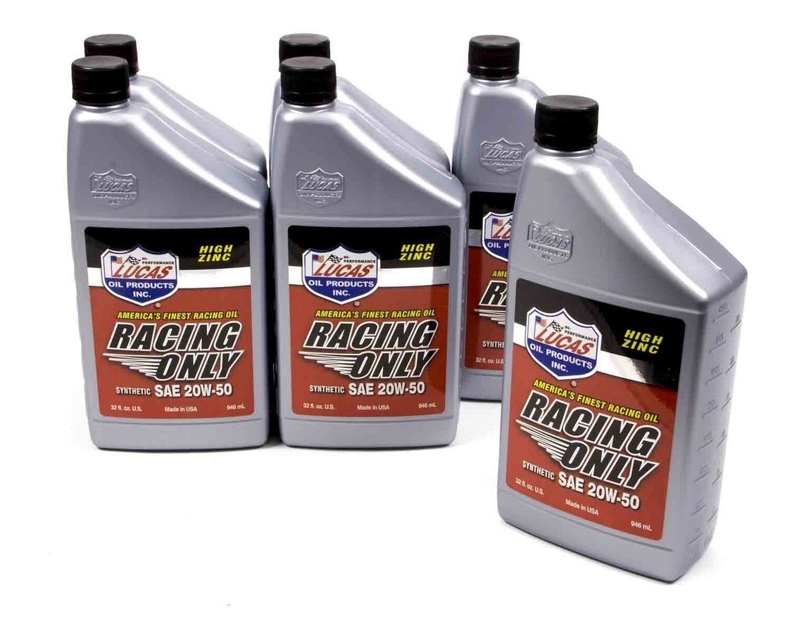 Lucas Oil Products 10615 20W 50 Syn Racing Oil Case of 6