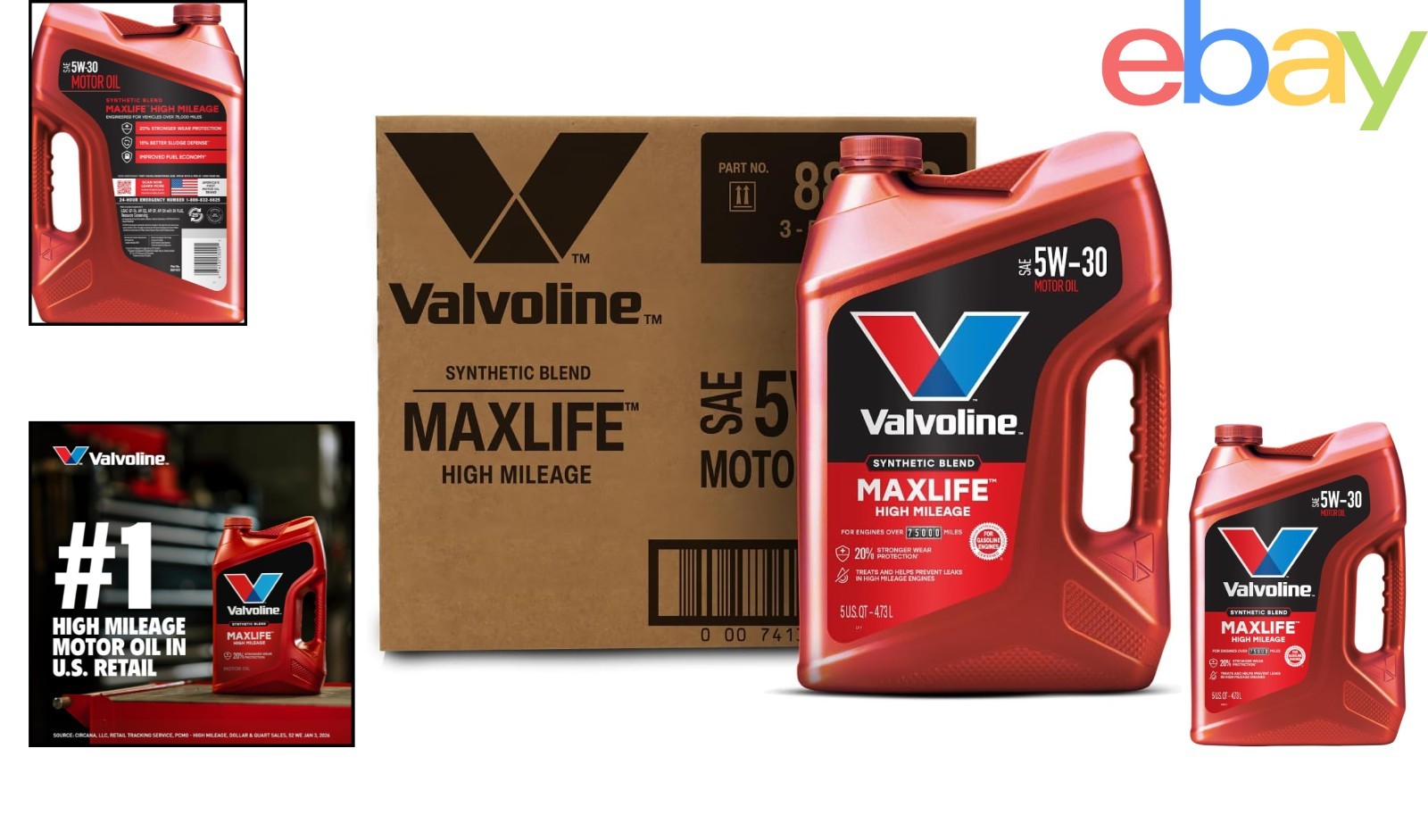 15 Quarts High Mileage Motor Oil with Added Detergents for Engine Cleanliness