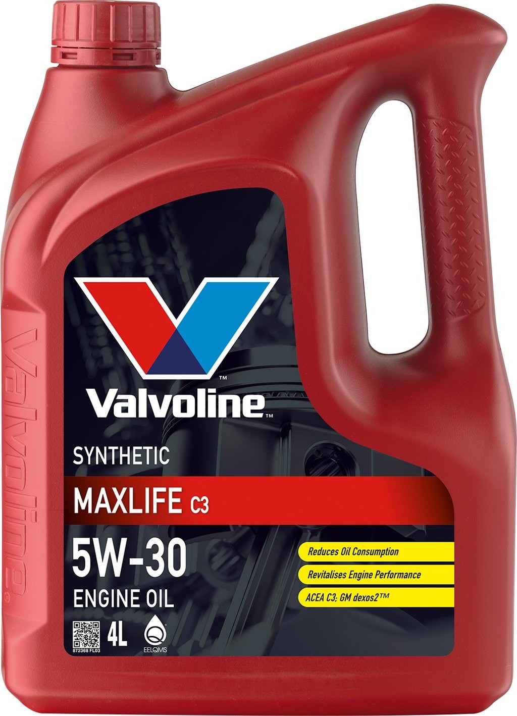 maxLife C3 5W-30 4L Car Synthetic High Engine Lubricant Oil Valves