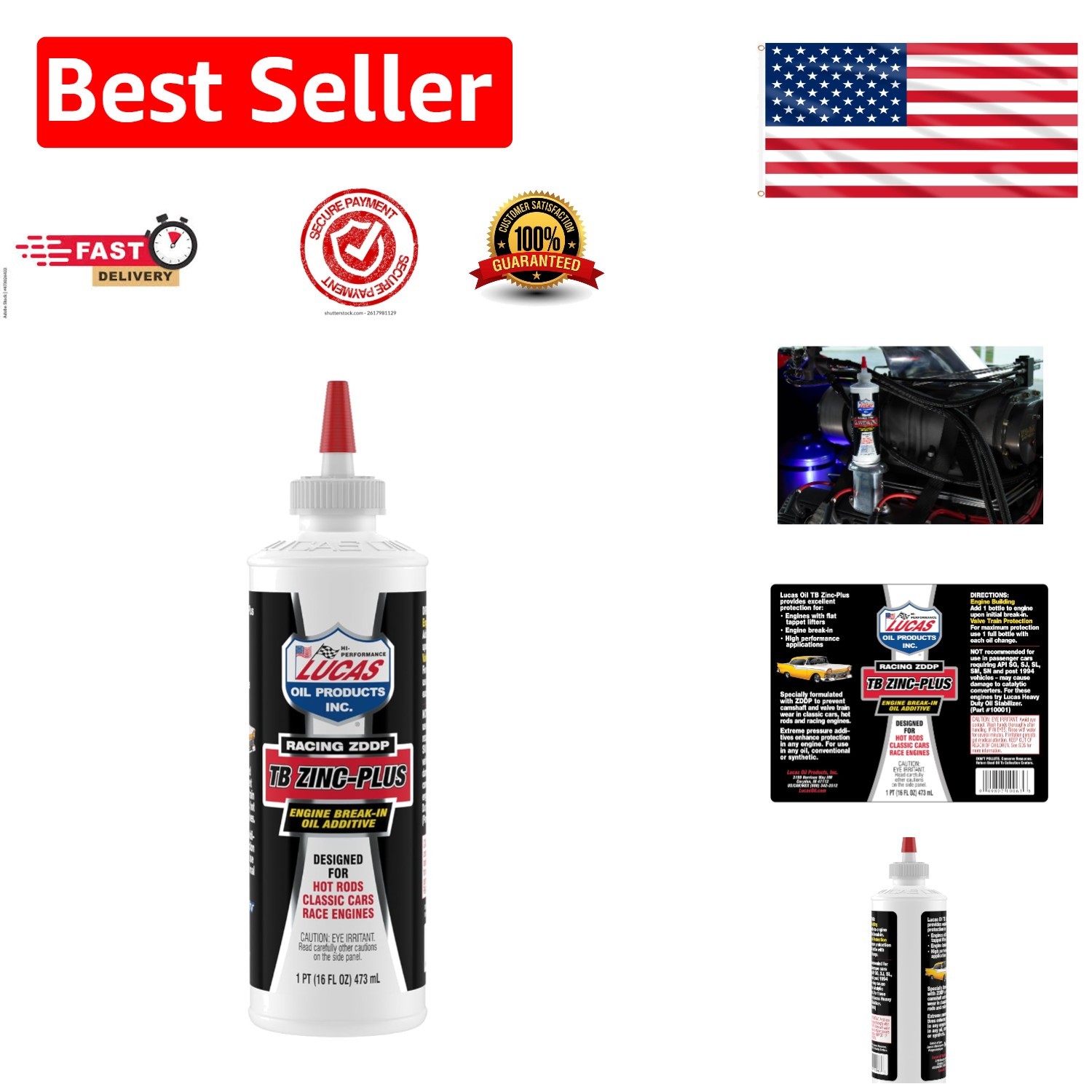 Lucas Engine Break-In Oil Additive – 16oz for Enhanced Performance & Protection