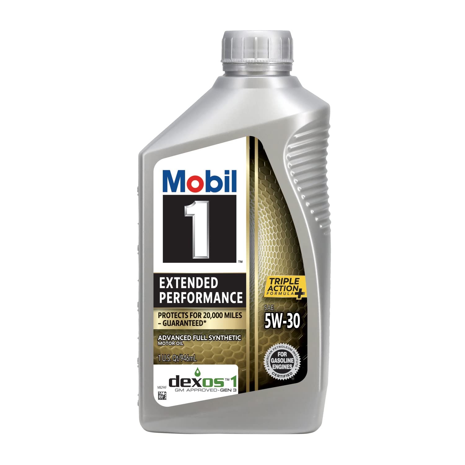 Mobil 1 Extended Performance Full Synthetic Motor Oil 1 Quart (6-pack), Gray