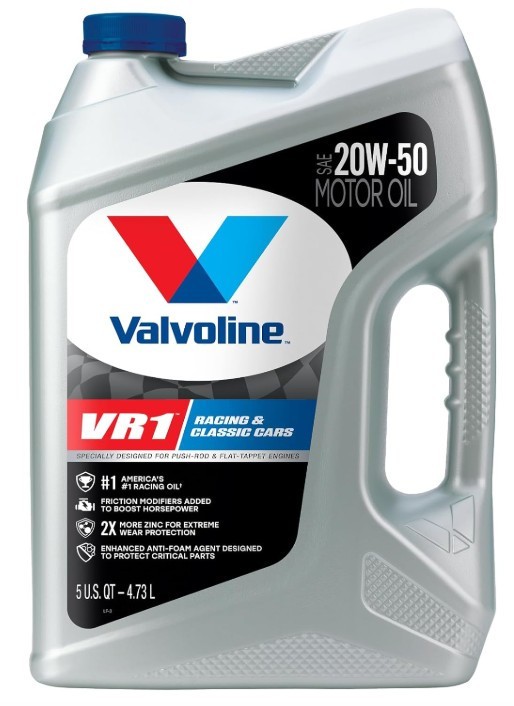 Valvoline VR1 Racing SAE 20W-50 Motor Oil 5 QT, Help Minimize Friction, New