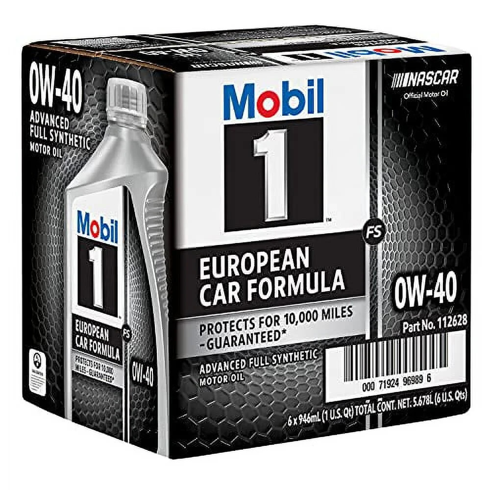 MOBIL 1 FS EURO 0W40 MOTOR OIL 6/1 QTS (PACK OF 6 + FREE SHIPPING)
