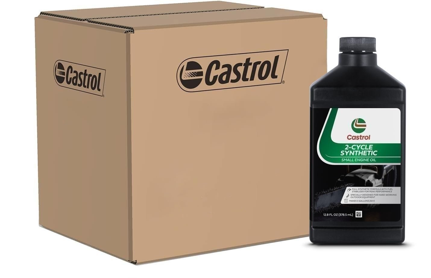 Castrol 2 Cycle Full Synthetic Oil – Small Eng Formula – 50:1 Mix Ratio -24 Pack