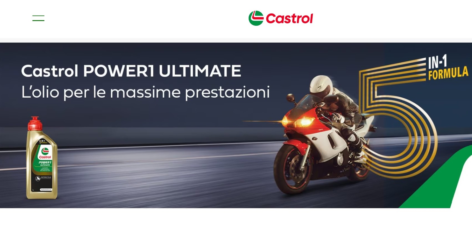 1LT Oil Mix Engine Motorcycle Castrol POWER1 Ultimate 2T 100% Plastic Racing