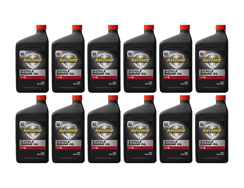 Chevron Havoline 2-Cycle TC-W3 Engine Oil, 12 – 1 Quart Bottles | 221896