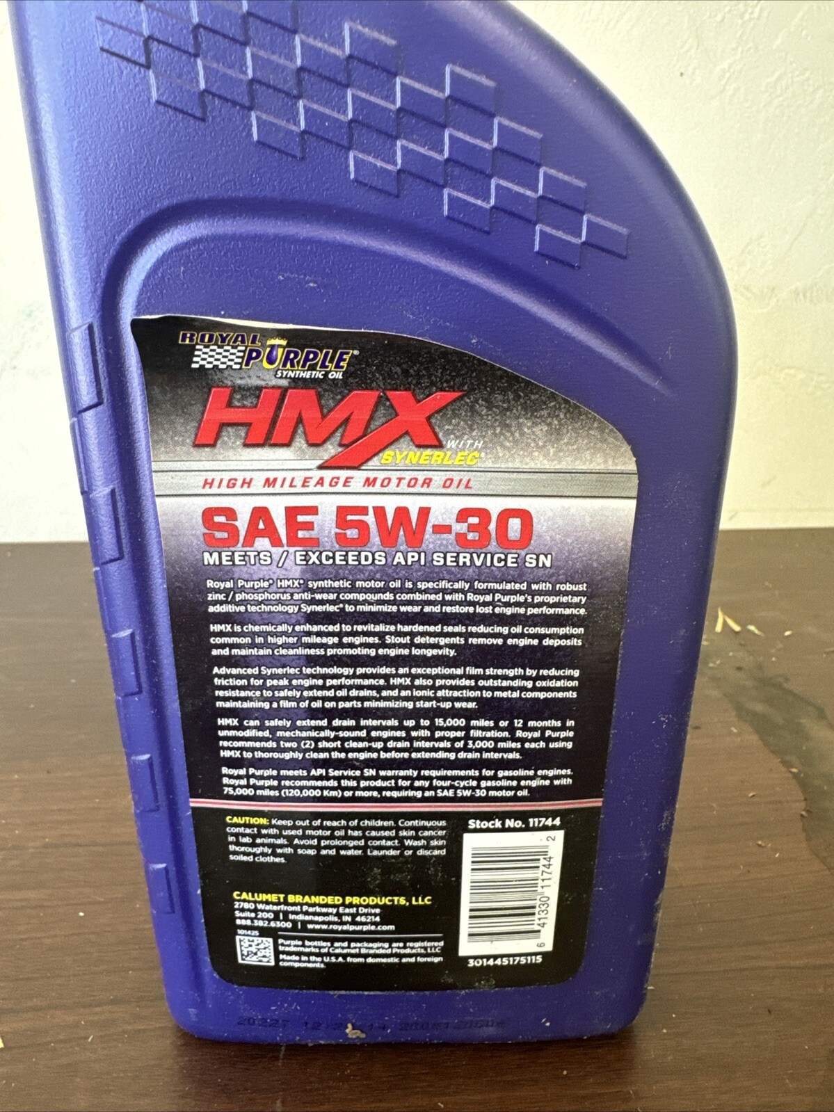 Royal Purple HMX SAE 5W-30 High Mileage Synthetic Engine Motor Oil 1 Qt Bottle