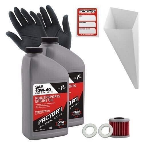 Factory Racing Parts 10W-40 2qt Oil Change Kit For Honda TRX450R TRX450ER