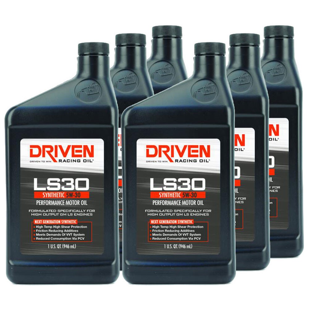 Driven Racing Oil 02906 LS30 Street Performance Oil, Synthetic 5W-30, 6 Quarts