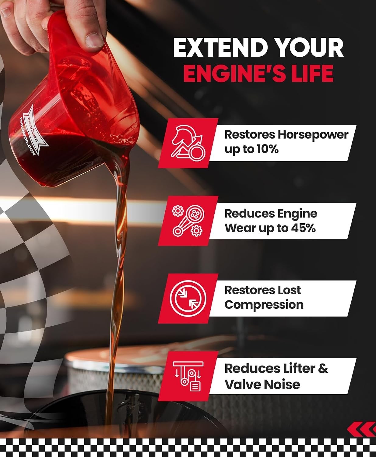 Oil Treatment – Engine Oil Additive for Gas & Diesel Engines – Reduces Wear, …