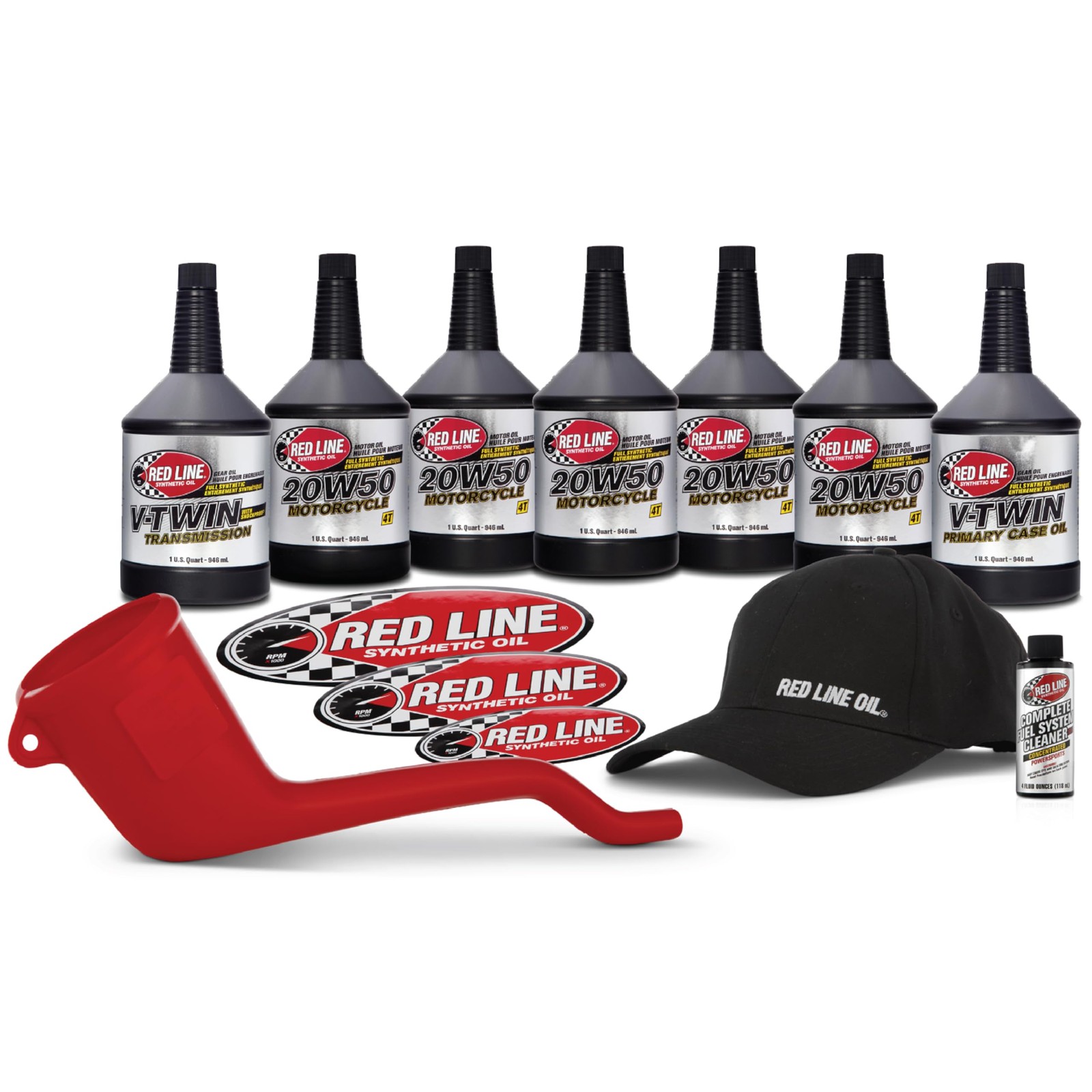 Powersport Motorcycle Oil VTwin 20W50 5 Quarts Transmission Primary Fuel Cleane