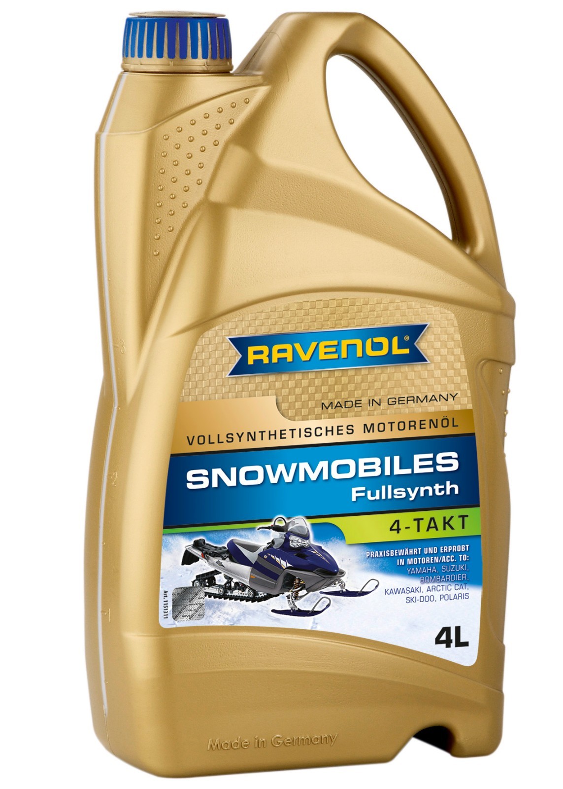 RAVENOL Snowmobile Oil 4-Stroke Full Synthetic – Ski-Doo Polaris Arctic Cat 4L