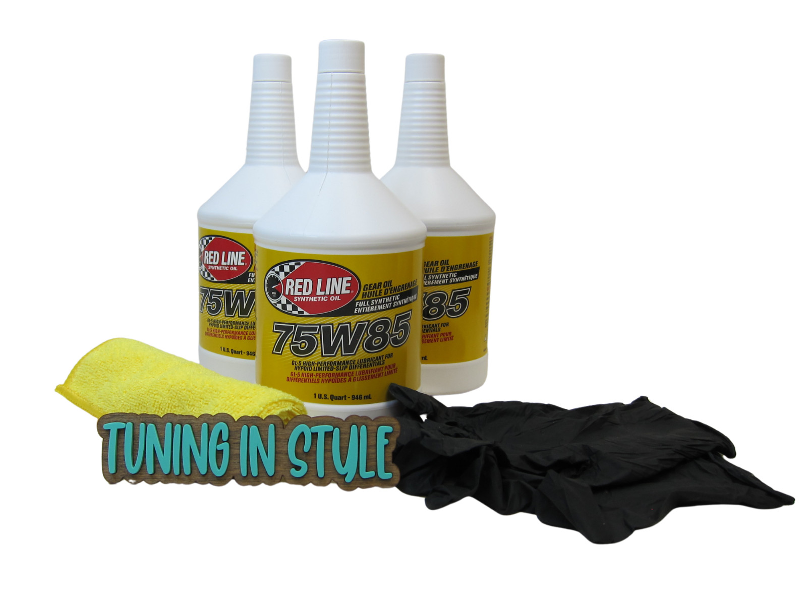 Red Line GL-5 High Performance Full Synthetic Gear Oil 75W85 Bundle of 3 QT