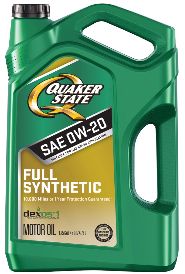 Quaker State Full Synthetic 0W-20 Motor Oil, 5-Quart