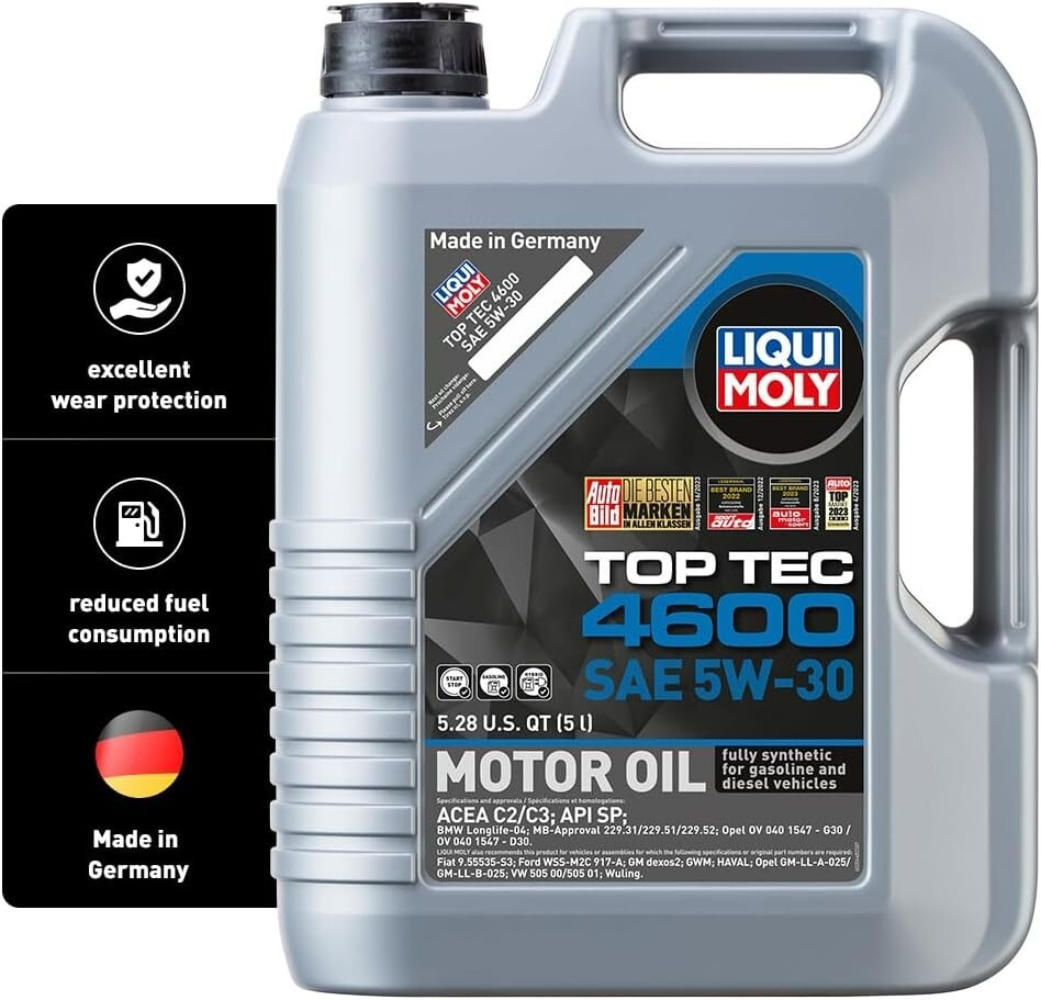 New Liqui Moly Top Tec 4600 German Engine Oil – 5W-30 Synthetic (5 Liters) 20448