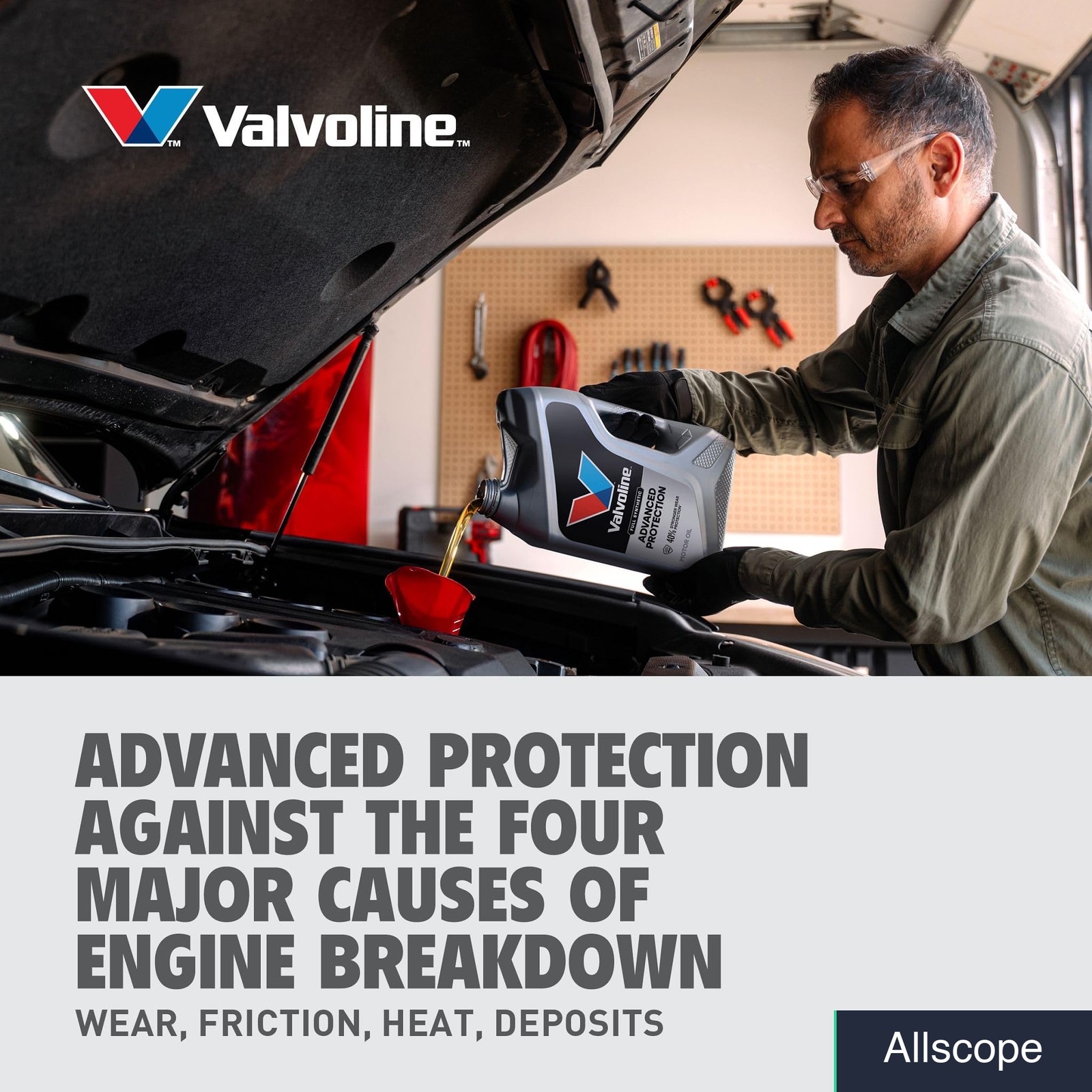 Valvoline Advanced Full Synthetic SAE 0W-20 Motor Oil 1 QT, Case of 6