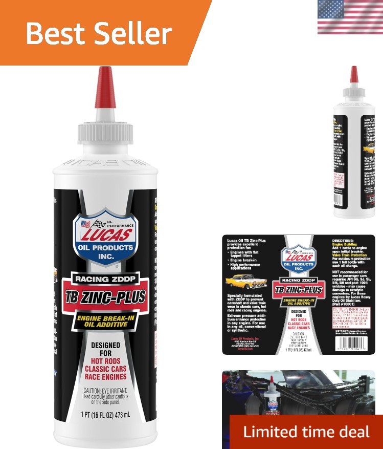 10063 Engine Break in Oil Additive w/TB Zinc Plus – 16 Ounce