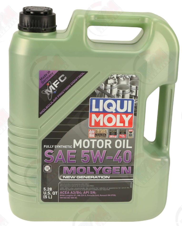 5-Liter Liqui Moly Molygen Full Synthetic Engine Oil ; 5W-40 ( 20232 )