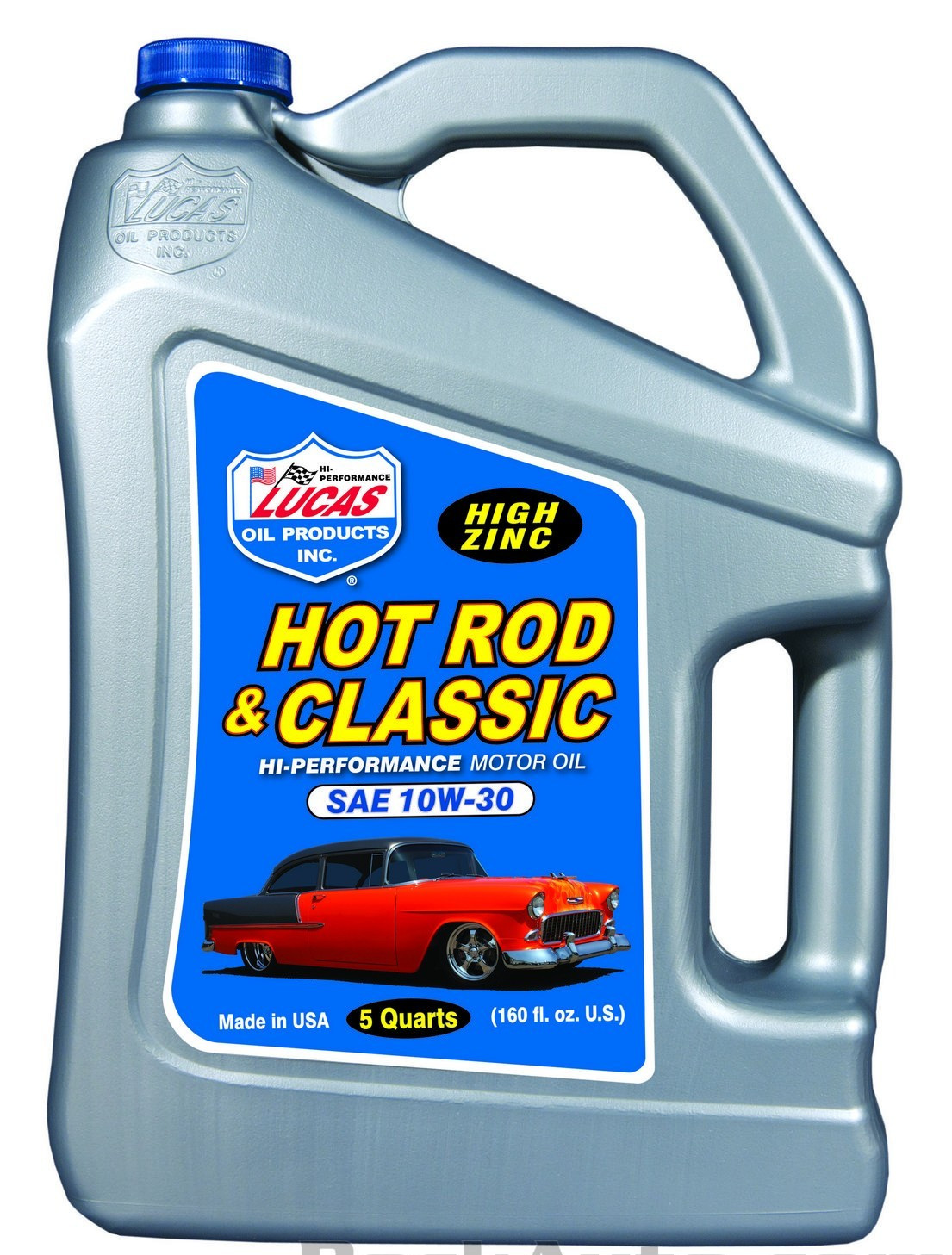 6 PACK- LUCAS OIL 10679 Hot Rod & Classic Car HP Motor Oil SAE 10W-30; 5 Quart